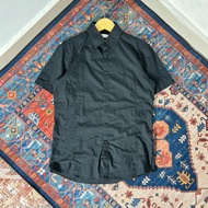 KEMEJA AUSTIN REED BLACK SHORT SHIRT