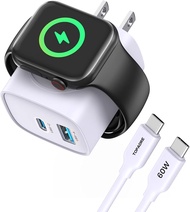 สำหรับ Apple Watch Charger 20W Fast Charging Block 3 In 1 PD USB C Wall iPhone Charger Block สำหรับ 