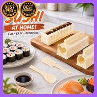 10-Piece DIY Sushi Maker Kit 8 Shapes Sushi Mold Set Rice Roll Gimbap Onigiri Maker Easy Home Sushi 