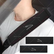 1/2pcs Leather Car Seat Belt Cover Car Logo Shoulder Pads for Jaguar XEL F-TYPE XFL F-PACE E-PACE I-