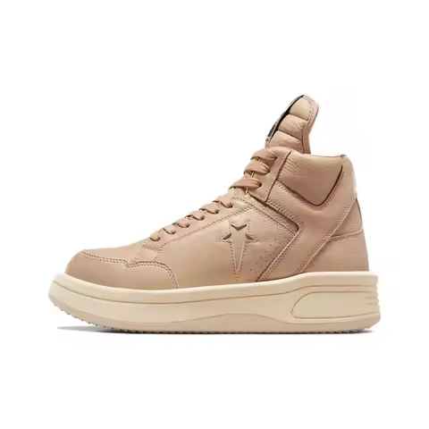 Rick Owens DRKSHDW X Converse DRKSHDW TURBOWPN Skateboard Shoes Unisex Mid Top Brown A06757C