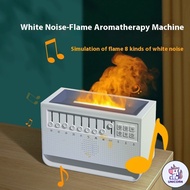 CU Flaming Aroma Diffuser Humidifier - White Noise Machine w/ 800mL Large Capacity, LED Flame Effect