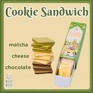 Cheese Cookie Sandwich / Choco / Matcha / SAKURA / Pandan Kue Kering Keju Kue Khas Jepang ter-Enak B