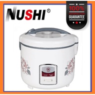 NUSHI JAR RICE COOKER WITH STEAM TRAY / SG PLUG / SAFETY MARK / 1.2 L , 1.5 L, 1.8 L , 2.2 L , 2.8 L