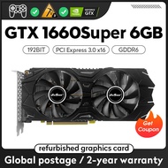 ☋☊♣JIESHUO GTX1660 Super 6G Gaming Video Card NVIDIA GeForce gtx 1660s 6g super Graphics Cards GPU D