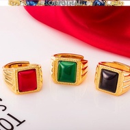 916 gold jewelry gem ring male domineering gold man ring ring opening adjustable jewelry jewelry in stock