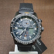 Citizen JY8085-14H Eco-Drive PROMASTER Black Leather Strap Men's Watch