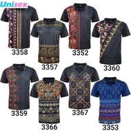 2025 New Men's Collar T-shirt Material Batik Print Men's Collar Men's Batik Pattern T-shirt