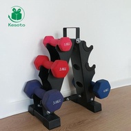 Kesoto Dumbbell Rack, 3-tier Dumbbell Rack, Compact Dumbbell Holder, Space-saving Steel Dumbbell Hol