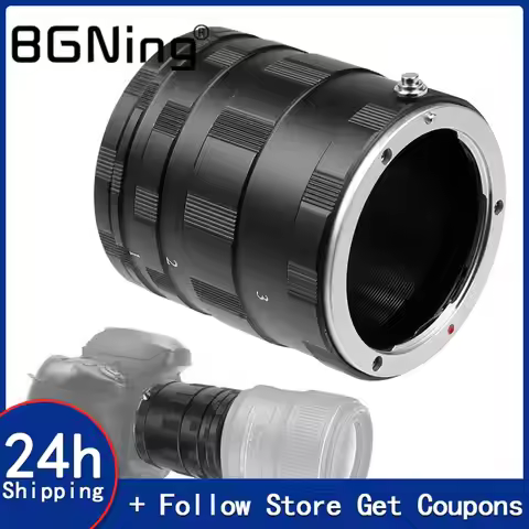 Metal Camera Adapter Macro Close-up Shooting Mount Ring Lens Extension Tube for Nikon AI Canon EOS E