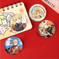 Anime H-Hetalia Arthur Kirkland Manga Badges Round Laser Badge Cartoon Brooch Clothes Backpack Acces