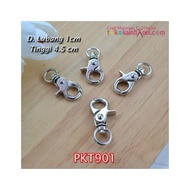 PKT901 Large Hook Round Tip Nickel d. hole 1cm height 4.5cm