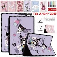 For Samsung Galaxy Tab A 10.1 2019 SM-T510 SM-T515 Cartoon Smart Flip Book Case Stand Tablet Kids Leather Case Shockproof Cover