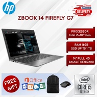 HP Zbook Firefly 14 G7 Laptop i5 10th Gen 16GB RAM 256GB 512GB 1TB SSD 14 Inch Full HD Workstation G