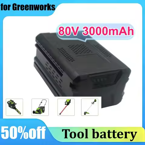 New for Greenworks 80V Replacement Battery 3Ah Lithium Ion Battery for GBA80200 GBA80250 GBA80400 GB