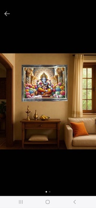 3D Embossed Lord Ganesha Photo Frame Wall Art 22x28