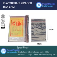 Plastic Clip 10X15 Ziplock Zipper Size 10X15 cm @100 Sheets