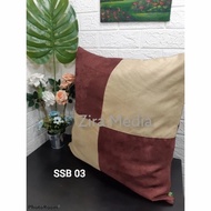 [Best]Premium Zira Sofa Cushion Cover 60x60 70x70 suede Sofa Chair Cushion - SSB 03, 60x60 cm
