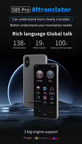 S85 Pro Language Translator Device Support 138 Languages Real-time Translation Two Way Text Voice Tr