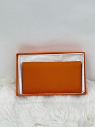 👝Hermes MC2 Long Wallet Hermes Orange color Epsom Leather Stamp Square L 愛馬仕 MC2長款錢包 愛馬仕橙 epsom皮 框L刻