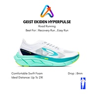 HIJAU 910 Nineten Geist Ekiden Hyperpulse White Green TOSCA/Teal Recovery Run Running Shoes, Daily R
