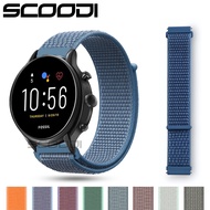 22mm Nylon Loop Woven Strap For Fossil Gen 5 Carlyle/Fossil Gen 4 Q Explorist HR Smart Watch Wearable Wrist Bracelet