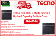 Tecno TBO 7006 6 Multi-function Upsized Capacity Built-in Oven / FRR EXPRESS DELIVERY