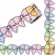 Colorful Bowknot Bulletin Board Border Pastel Bowknot Die-Cut Border Decoration Office Classroom Bla