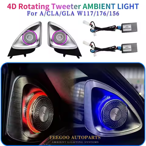 W176 4D Rotation Tweeter Ambient Light for Mercedes Benz A/CLA/GLA W117/176/156 Plug and Play 4D Rot