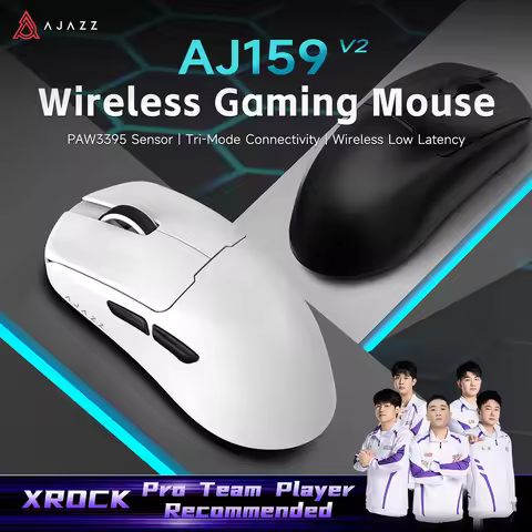 AJAZZ AJ139V2MC Wireless Mouse PAW3311 26000DPI Max / AJ159V2 Tri-mode 2.4G/BT Wireless Gaming Mouse