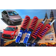 🔥 Mines Japan 🔥 Adjustable Hi Lo Spring Soft Hard Perodua Axia Bezza Stance axia 1.0 bezza 1.3 Suspe