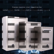 MARIER Mailbox, 3 Sizes Waterproof Letter Box, Portable Stainless Steel with Locks Ballot Box Outdoo