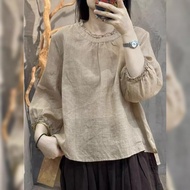 old money style women old money style old money shirt Women's Cotton Linen Shirt - Casual Fit Summer