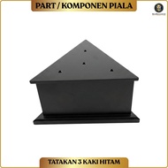 Black Plastic 3-Legged Trophy Base Three-Legged Triangular Trophy Base Competition Trophy Assembly C