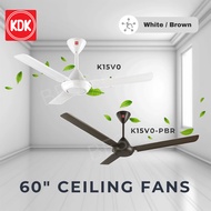 KDK K15V0 K15V0-PBR 3 Blades 60” CEILING FAN Kipas Siling White Brown