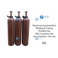 [ 1 UNIT ] Dissolved Acetylene(DA) 10L Welding & Cutting Portable Gas / Mini Acetylene Gas / Gas Ace
