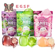 Peelable Crystal Fruit Gummy Candy - 4d 50% Real Juice Content Fudge Candies Individually Wrapped As