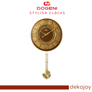 DOGENI  รุ่น WCW001DB นาฬิกาแขวนไม้ โบราณ มีลูกตุ้ม เสียงระฆังและดนตรี ดีไซน์เรียบหรู Dekojoy
