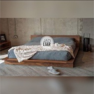 BARANG TERLARIS !!! dipan kayu jati minimalis single bed 100x200 laci