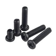 Black Zinc Phillips Round Head Screws M1 M1.2 M1.4 M1.6 M2 M2.5 M3 – Cross Recessed Machine Screws P