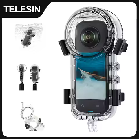 TELESIN Waterproof Case For Insta360 X4 Underwater 50M Invisible Diving Housing Cover Dive Shell For