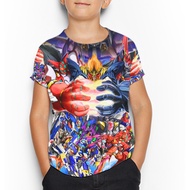 Getter Robo Super Robot Tshirt Fullprint Polyester Jersey Casual T-Shirt for Children Aged 3 to 10 Y