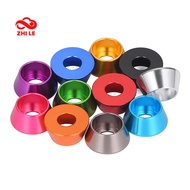 M2 M2.5 M3 M4 M5 M6 M8 Aluminum Alloy Metal Washers Cone Cap Anodized Washer Set Corlorful Deco Gask