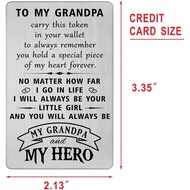 HYHYDHP Grandpa Fathers Day Cards from Granddaughter - Grandpa Birthday Cards Gifts from Granddaught