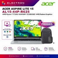 Acer Aspire Lite 15 AL15-44P-R62R 15.6" FHD Laptop Light Silver ( R7-7730U, 8GB, 512GB SSD, ATI, W11