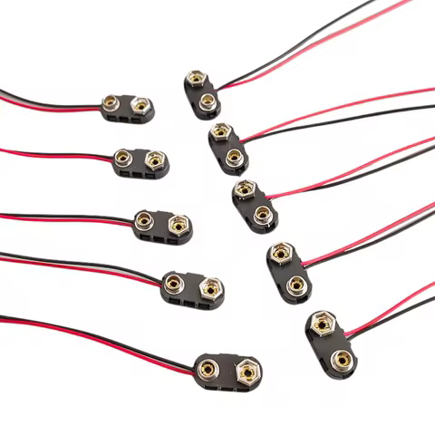 2/5/10pcs 9V Battery Connector with Hard Plastic Shell Suitable I/T Type Battery Snap Connector clip