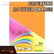 Paperfine A4 Cyber Orange Orange HVS Paper, 100 Sheets, Color Code 371