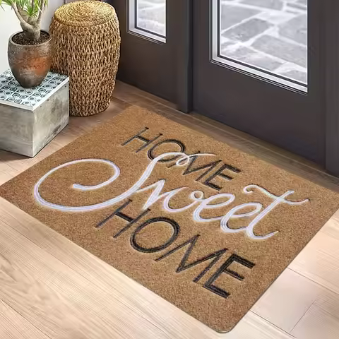 HOME SWEET HOME Handwritten Sweet Carpet Mat Heart Accent Non-Slip Rug Living Bedroom Indoor Home De