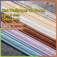 list wallpaper dinding 3d 10 meter murah stiker dinding tembok bawah border lis plafon tempel sudut atas dekorasi kamar rumah