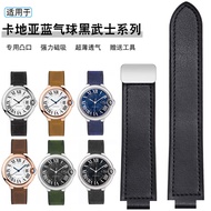 New Suitable for Cartier Tank Silicone Watch Strap Blue Balloon Black Samurai Convex Mouth Magnetic 